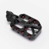 Full-E Charged Black Foot Pegs with 7075 Red Anodized Pins for Talaria electric dirt bikes — view 3