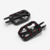 Full-E Charged Black Foot Pegs with 7075 Red Anodized Pins for Talaria electric dirt bikes — view 1