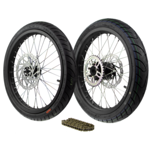 Complete Supermotor Wheel Set 17″ Sting MX4 / xXx for Talaria electric dirt bikes